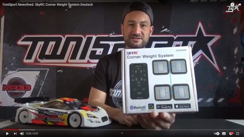 ToniSport Newsfeed Video über das SkyRC Bluetooth Corner Weight System