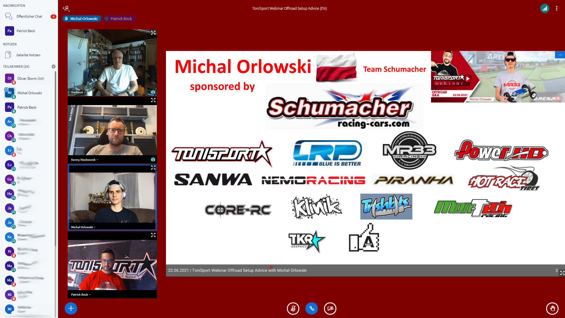 Zusammenfassung Tonisport Webinar: Offroad Setup Advice mit Michal Orlowski