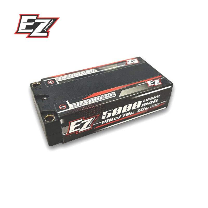 EZ Power HV Graphene Shorty LiPo Akku 5000 mAh 7,6V 140/70C, 5mm - 204g