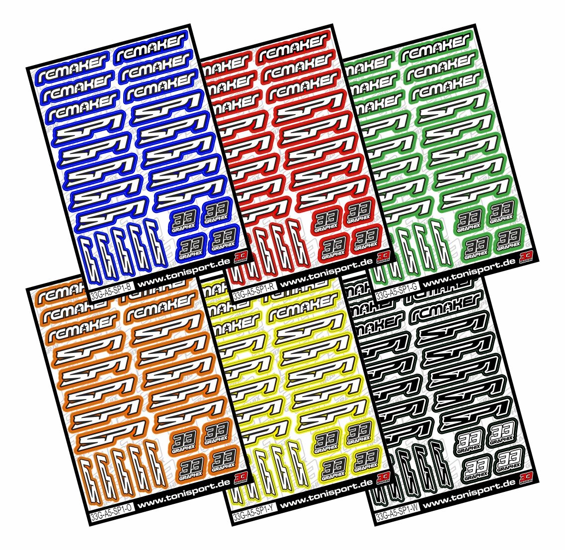 RC MAKER SP1 Aufkleberbogen by 33Graphix DIN A5
