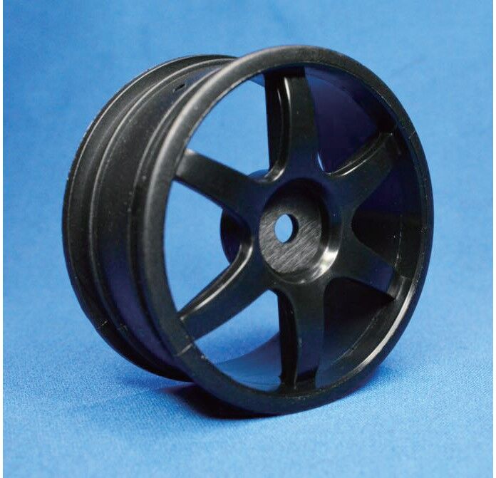 Ride 1:10 Touring Car 6-Spoke Wheel - Black (4)