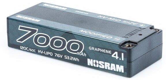 Nosram Graphene-4.1 7000mAh HV Mid Size Shorty LiPo 7.6V 120C/60C - 261g