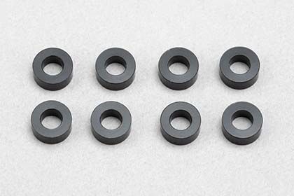 Yokomo Aluminium Unterlegscheiben 3,0 x 6,0 x 2,5mm - Schwarz (8)