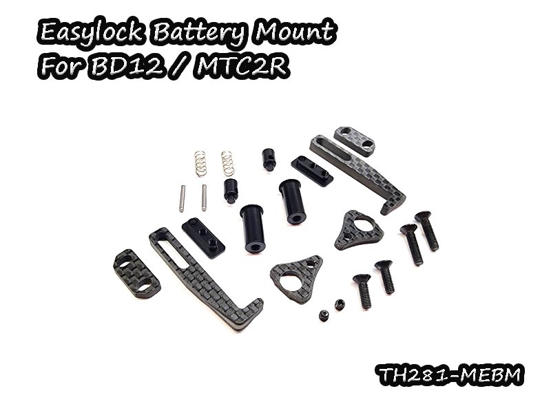 Vigor Easylock Akkuhalterung für Mugen Seiki MTC-2R & Yokomo BD12