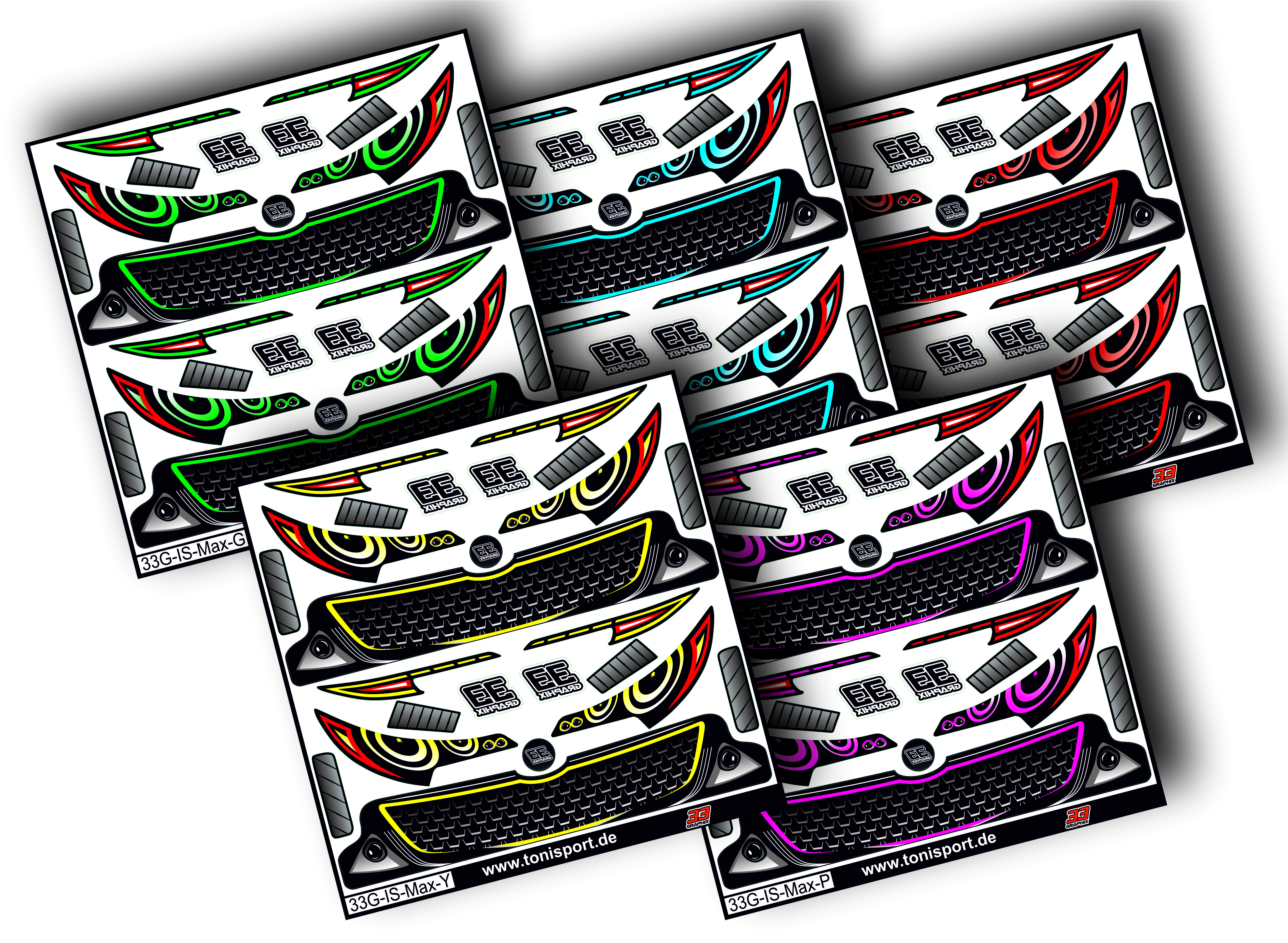 33Graphix Inside Headlight / Grill Sticker ZooRacing Gorilla MAX