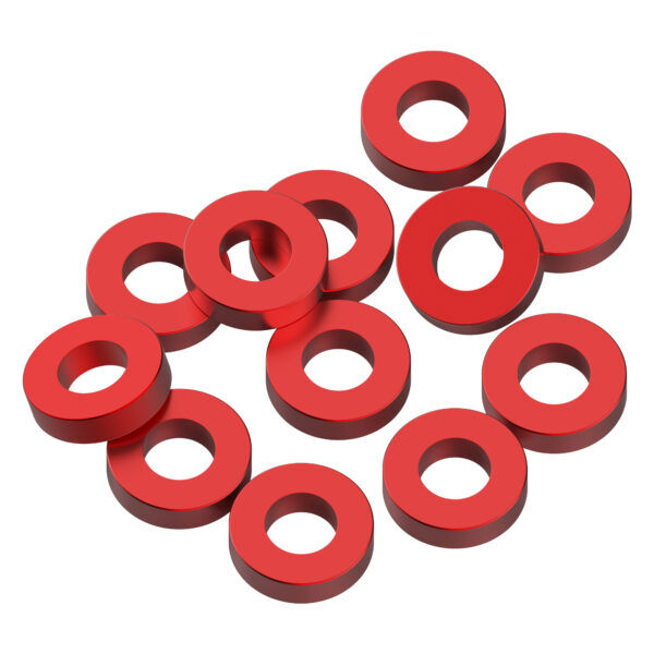 1up Racing Aluminum Precision Shim 3,0 x 6,0 x 1,5mm (12) - Red