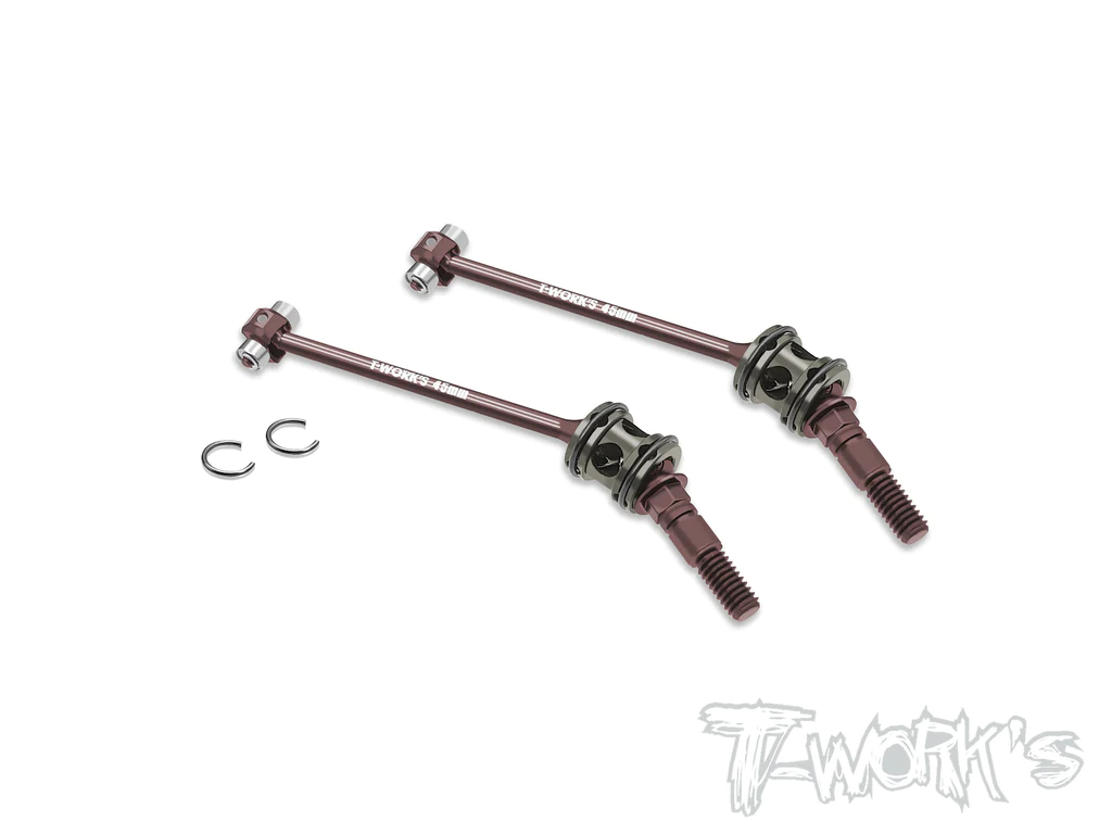 T-Work`s Kugellager ECS Antriebswellen Vorne mit Aluminiumverbinder für Xray X4-2023/24 + X4F-2024 (