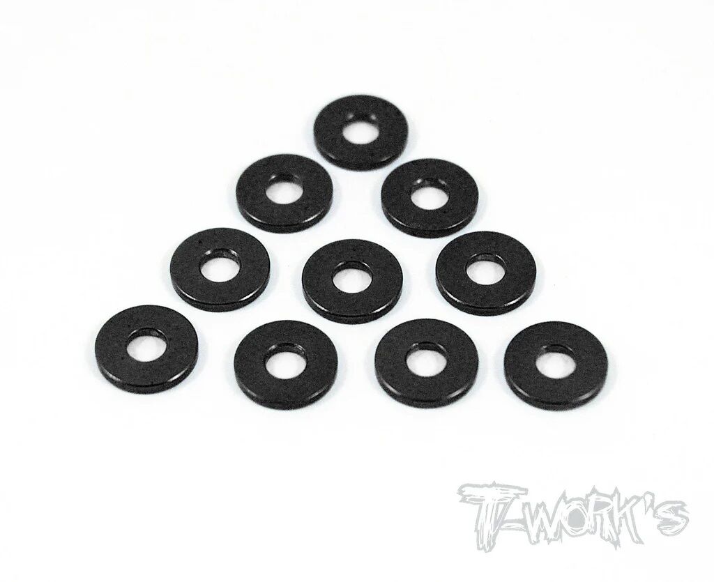 T-Work´s Aluminium Unterlegscheiben 3 x 7,8 x 1,0m - Schwarz (10)