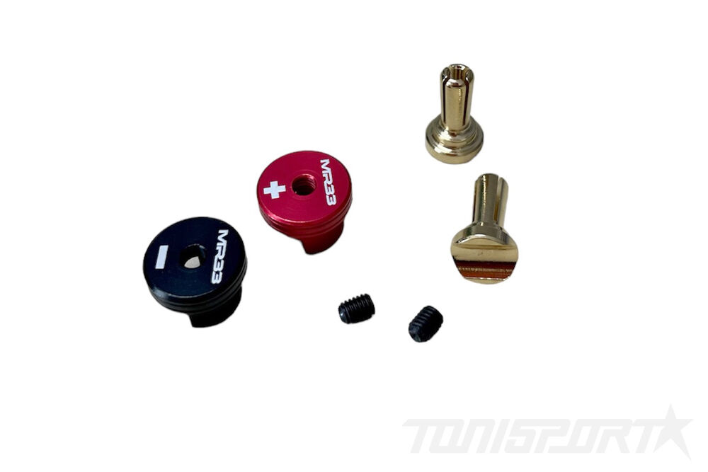 MR33 Heatsink Goldstecker Set 4mm - Rot/Schwarz (2)