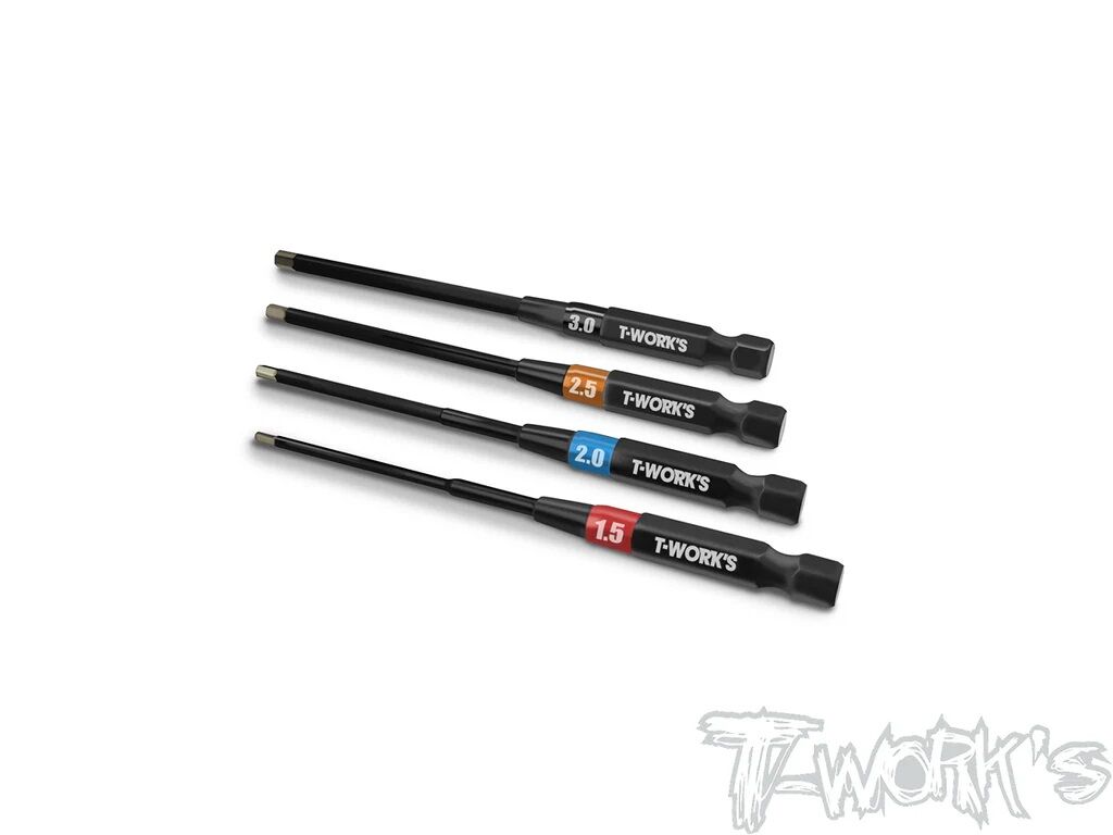 T-Work´s Power Tool Innenseckskant Spitzen (1,5 / 2,5 / 2,5 / 3,0mm)