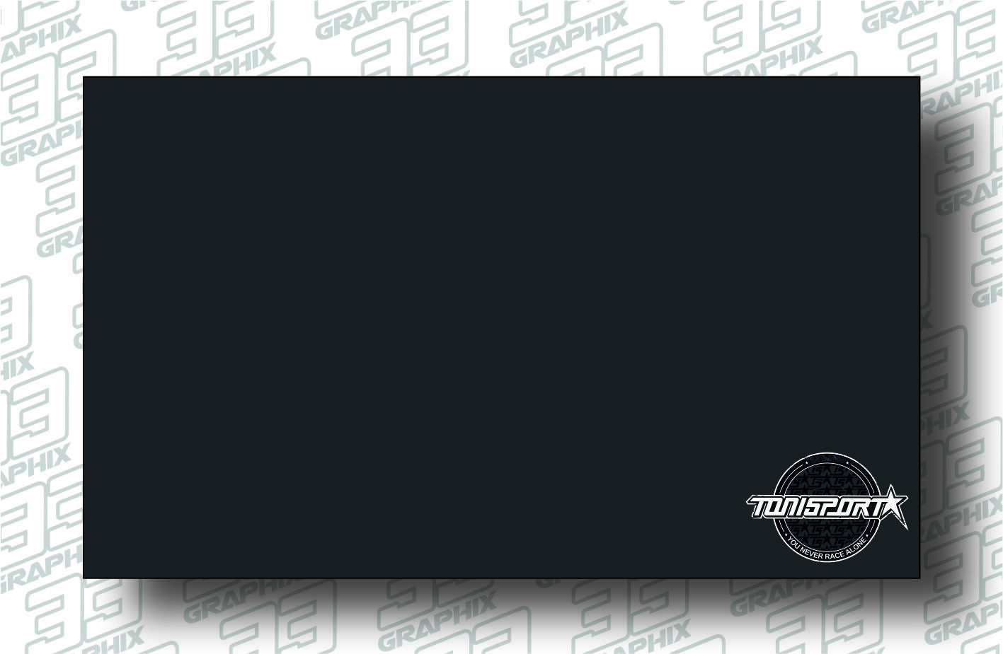 ToniSport Pit Mat Tischunterlage by 33Graphix 1000 x 600mm - Schwarz