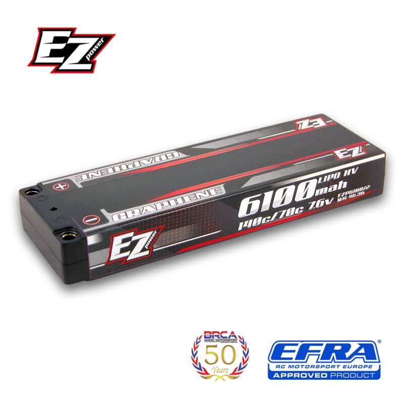 EZ Power HV Graphene LiPo Akku ULCG 6100 mah 7,6V 1 40/70C, 5mm - 238g