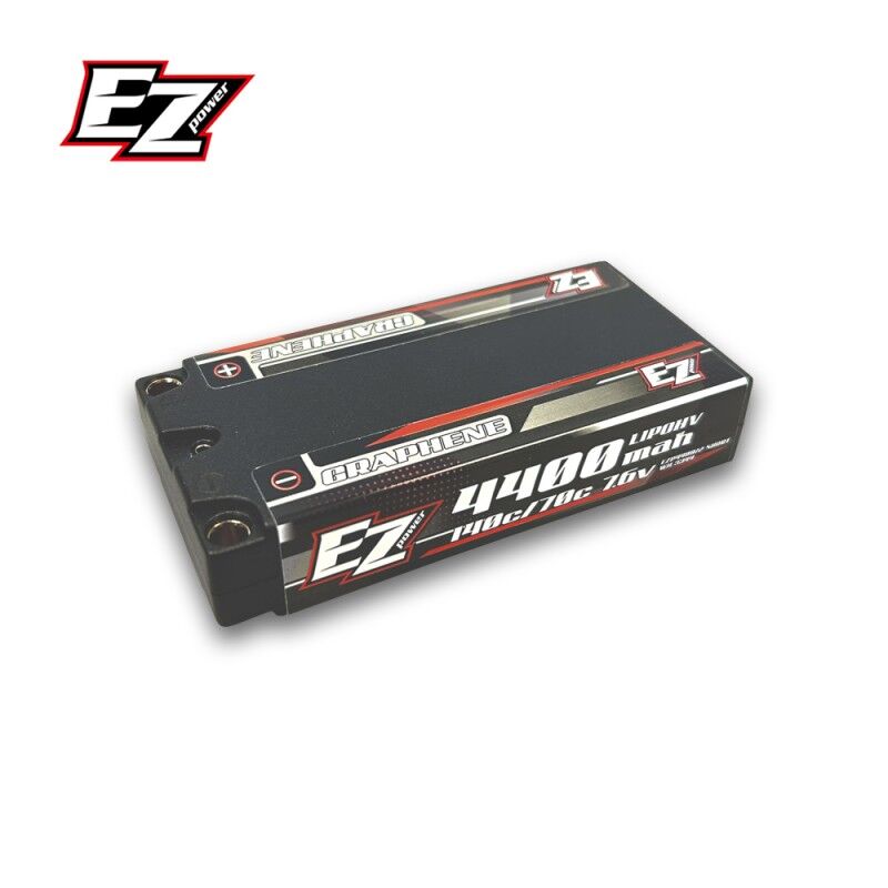 EZ Power HV Graphene Shorty LiPo Akku 4400 mAh 7,6V 140/70C, 5mm - 163g