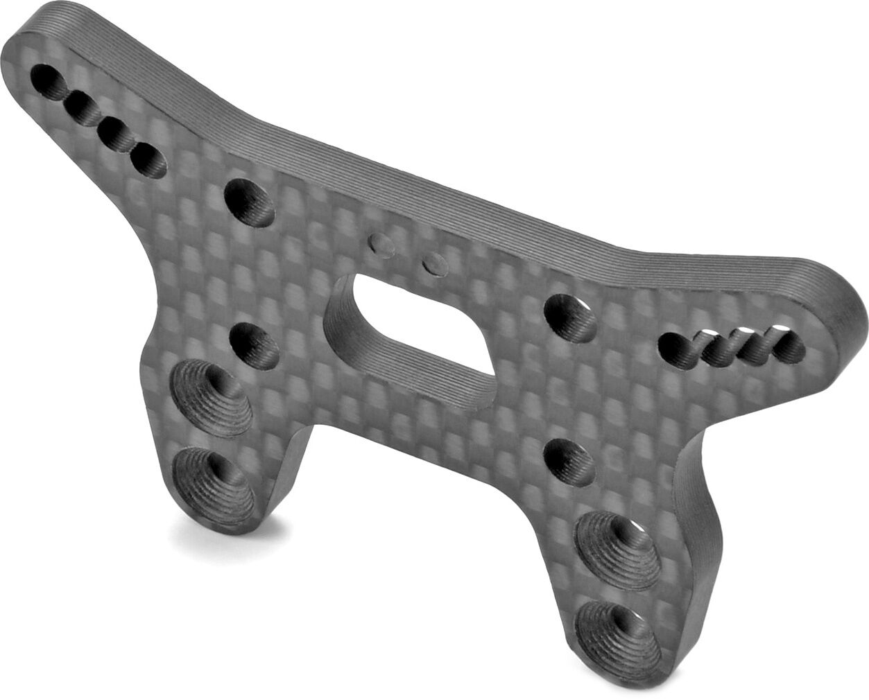 XRAY XB2-2025 Kohlefaser Dämpferbrücke Vorne für Bridge Topdeck - 2-dots (1)