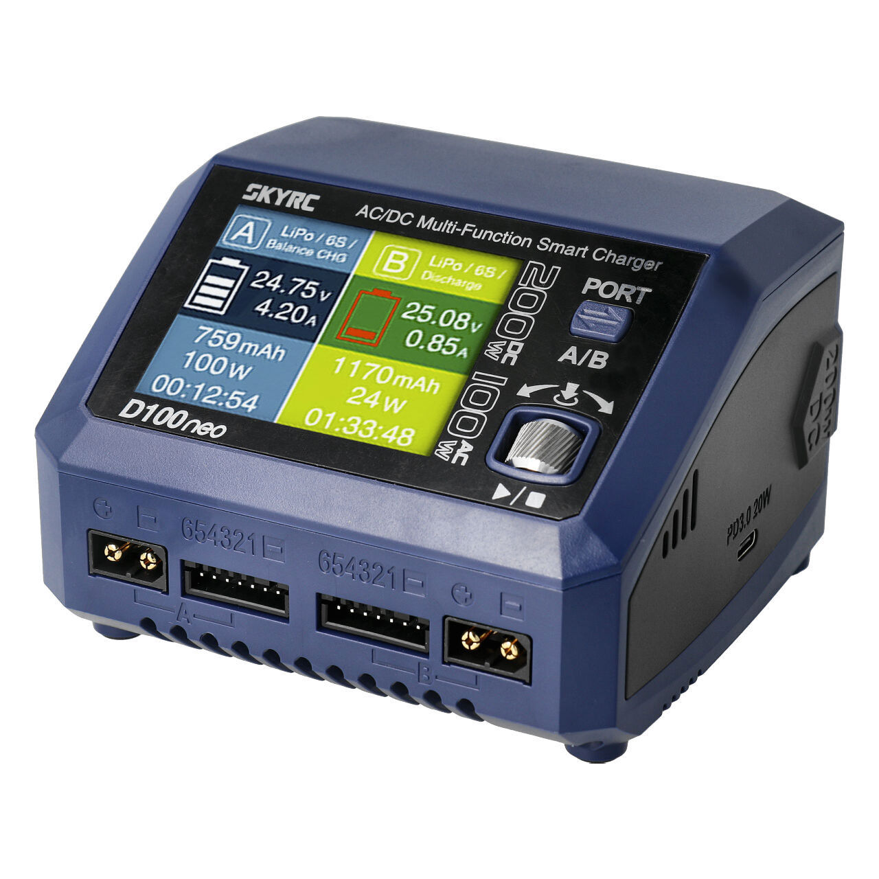 SkyRC D100 Neo Ladegerät AC/DC DUO LiPo 1-6s 2x100W