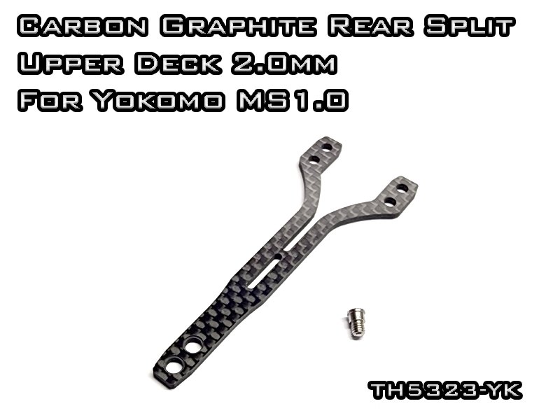 Vigor Kohlefaser Split Topdeck Hinten 2,0mm für Yokomo MS1.0 (1)