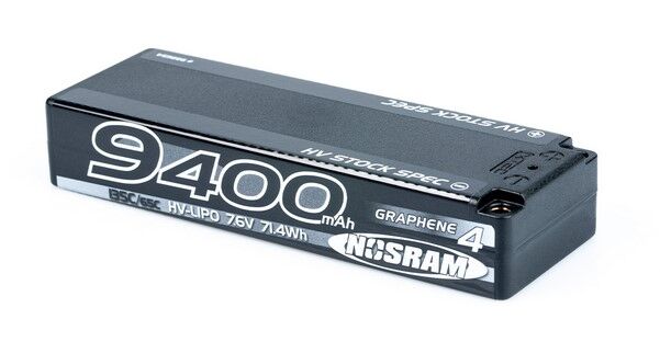 Nosram Graphene-4 9400mAh HV Stock Spec LiPo 7.6V 135C/65C - 336g