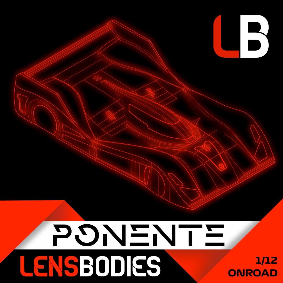 Lens Bodies Ponente 1:12 Onroad Karosserie (unlackiert) - Standard