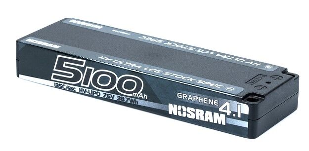 Nosram Graphene-4.1 5100mAh 7.6V 135C/65C HV Ultra LCG Stock Spec LiPo Akku - 248g