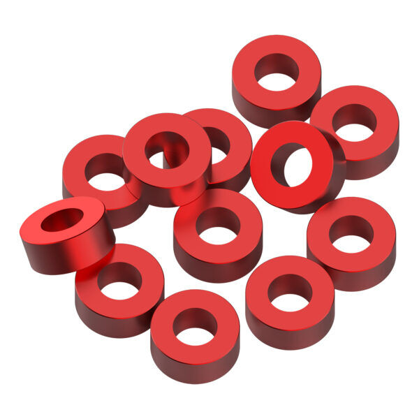 1up Racing Aluminum Precision Shim 3,0 x 6,0 x 2,5mm (12) - Red