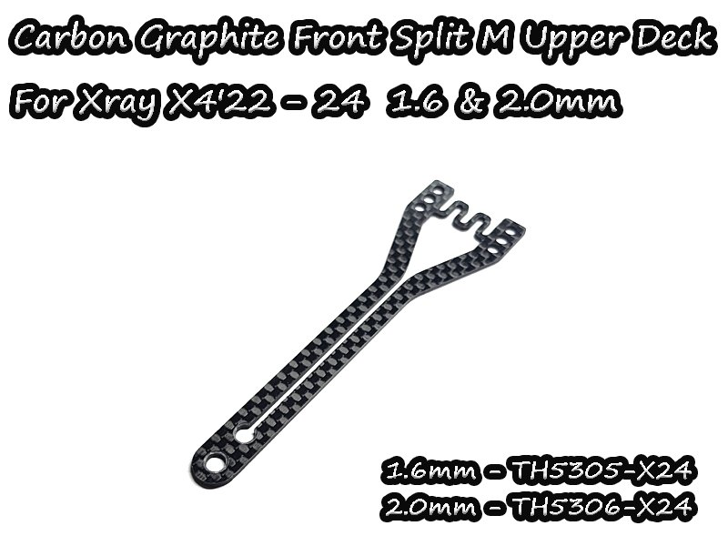 Vigor Kohlefaser Split M-Topdeck Vorne 1.6mm für Xray X4-2023/2024 (1)