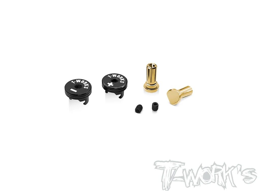 T-Works Heatsink Goldstecker Set 5mm - Schwarz/Schwarz