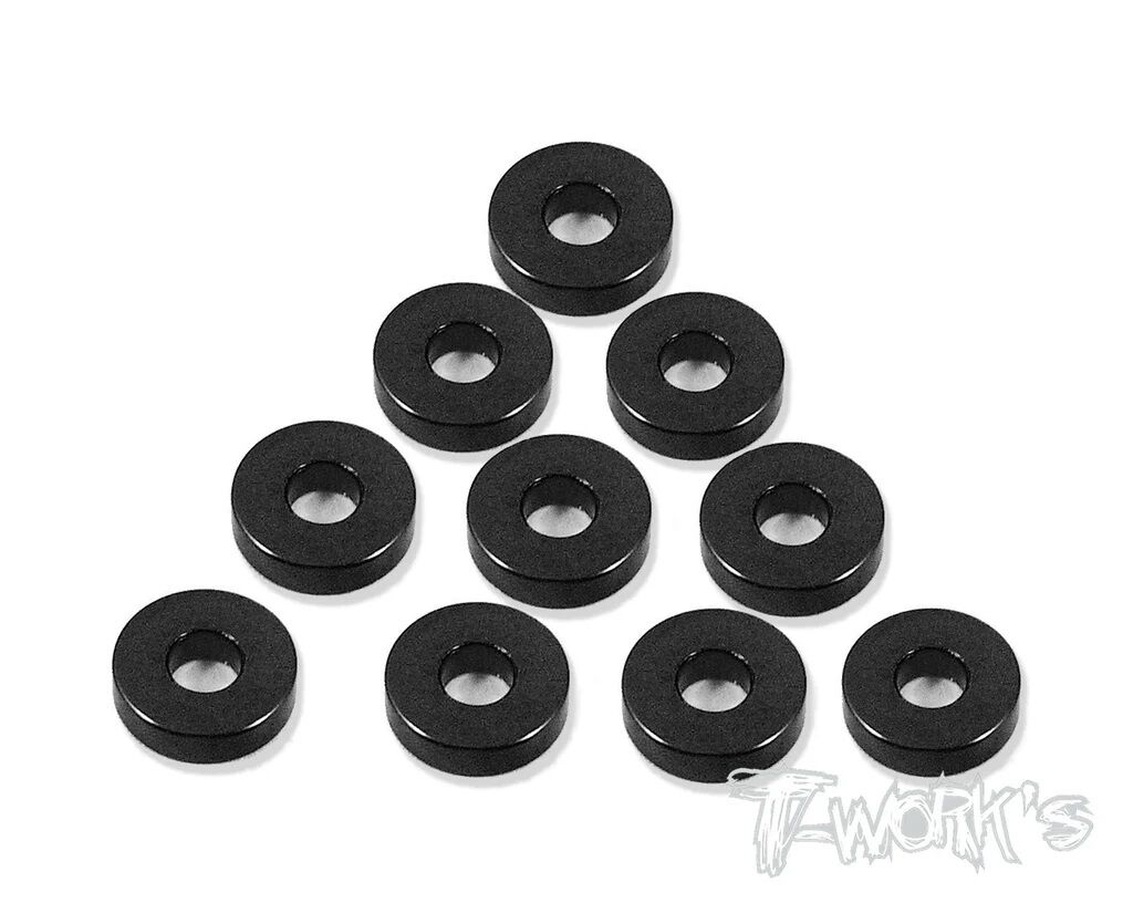 T-Work´s Aluminium Unterlegscheiben 3 x 7,8 x 2,0m - Schwarz (10)