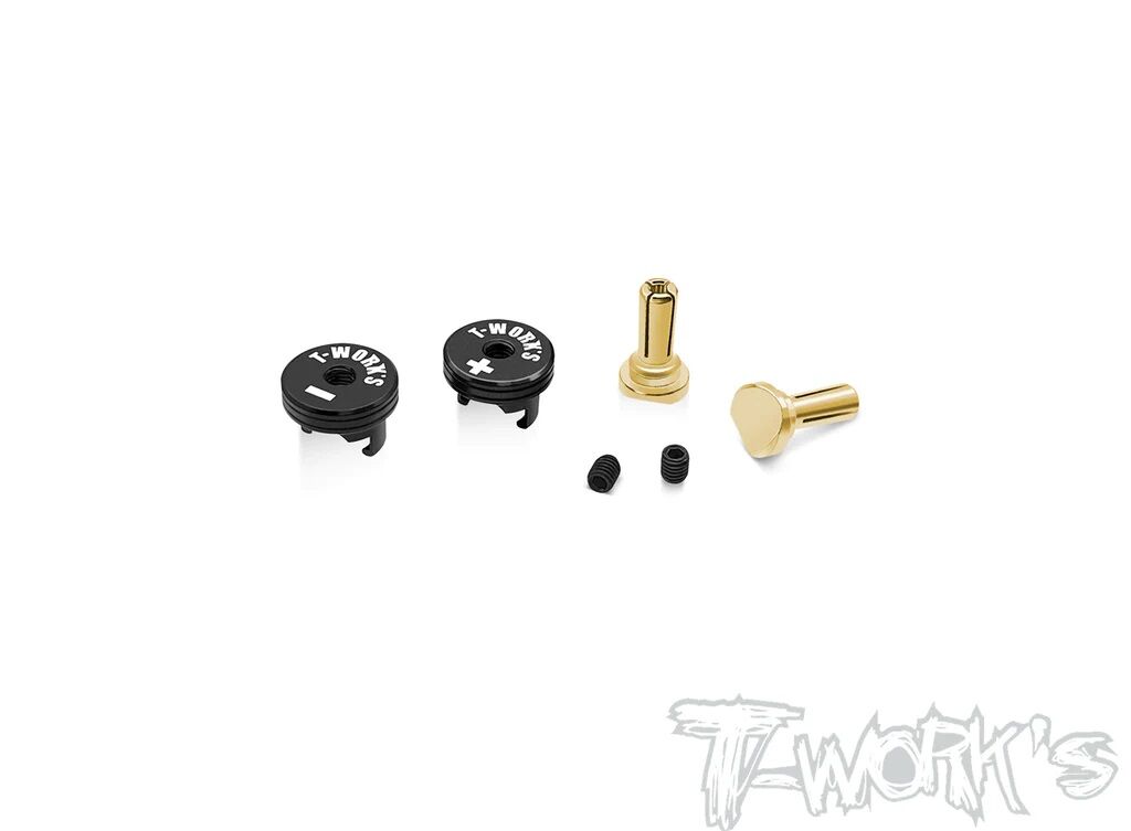 T-Works Heatsink Goldstecker Set 4mm - Schwarz/Schwarz