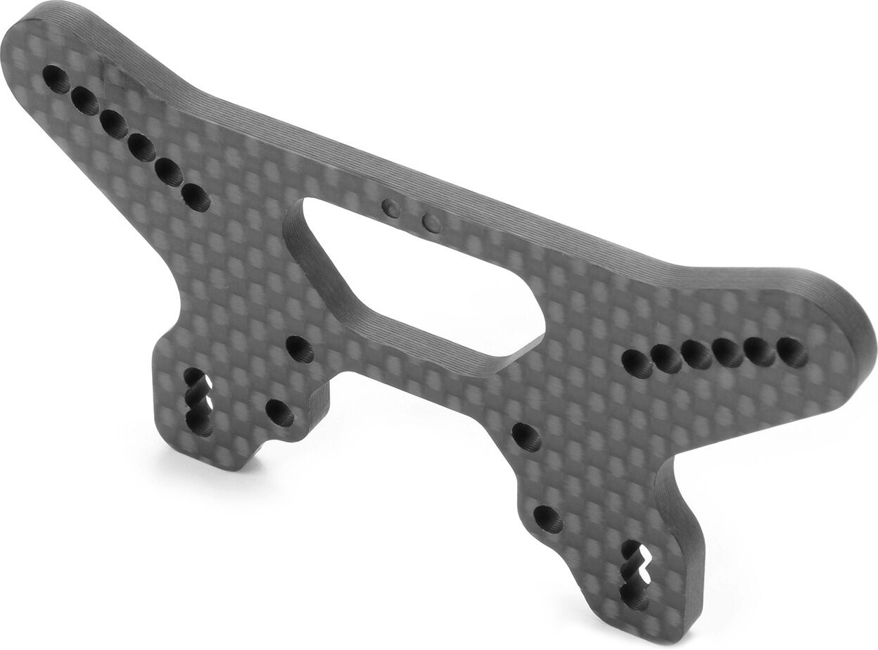 XRAY XB4-2025 Kohlefaser Dämpferbrücke Vorne für HS Bulkhead - 2-Dots  (1)