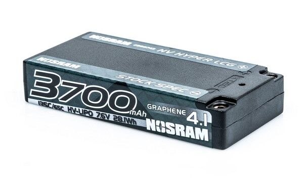 Nosram Graphene-4.1 3700mAh 7.6V 135C/65C HV Hyper LCG Stock Spec Shorty LiPo Battery - 155g