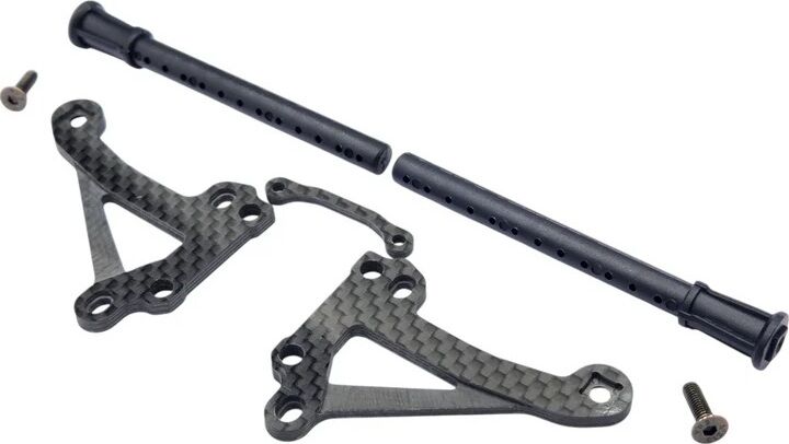 RC MAKER SP1 Vertikales Kohlefaser Karosseriehalterungs Set