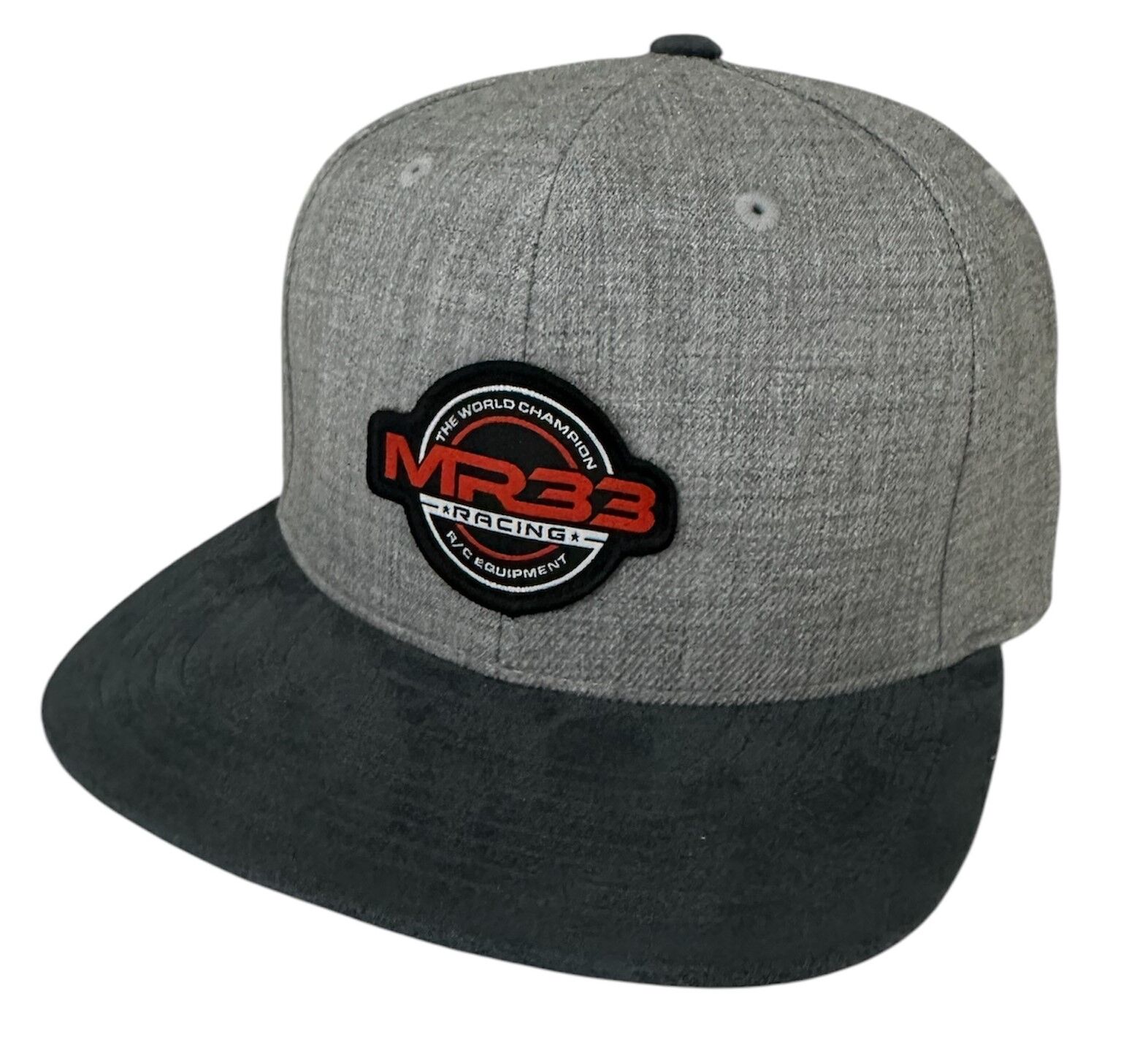 MR33 Snapback Kappe inkl. Logo Patch - Heather Grey / Alcantara Look