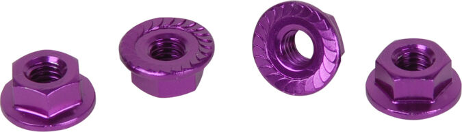 Core RC Aluminuium Radmutter M4 geriffelt - Lila (4)