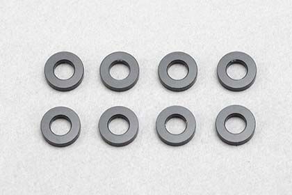 Yokomo Aluminium Unterlegscheiben 3,0 x 6,0 x 1,5mm - Schwarz (8)