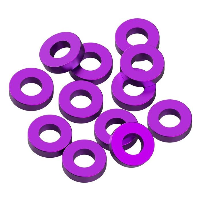 1up Racing Aluminum Precision Shim 3,0 x 6,0 x 1,5mm (12) - Purple