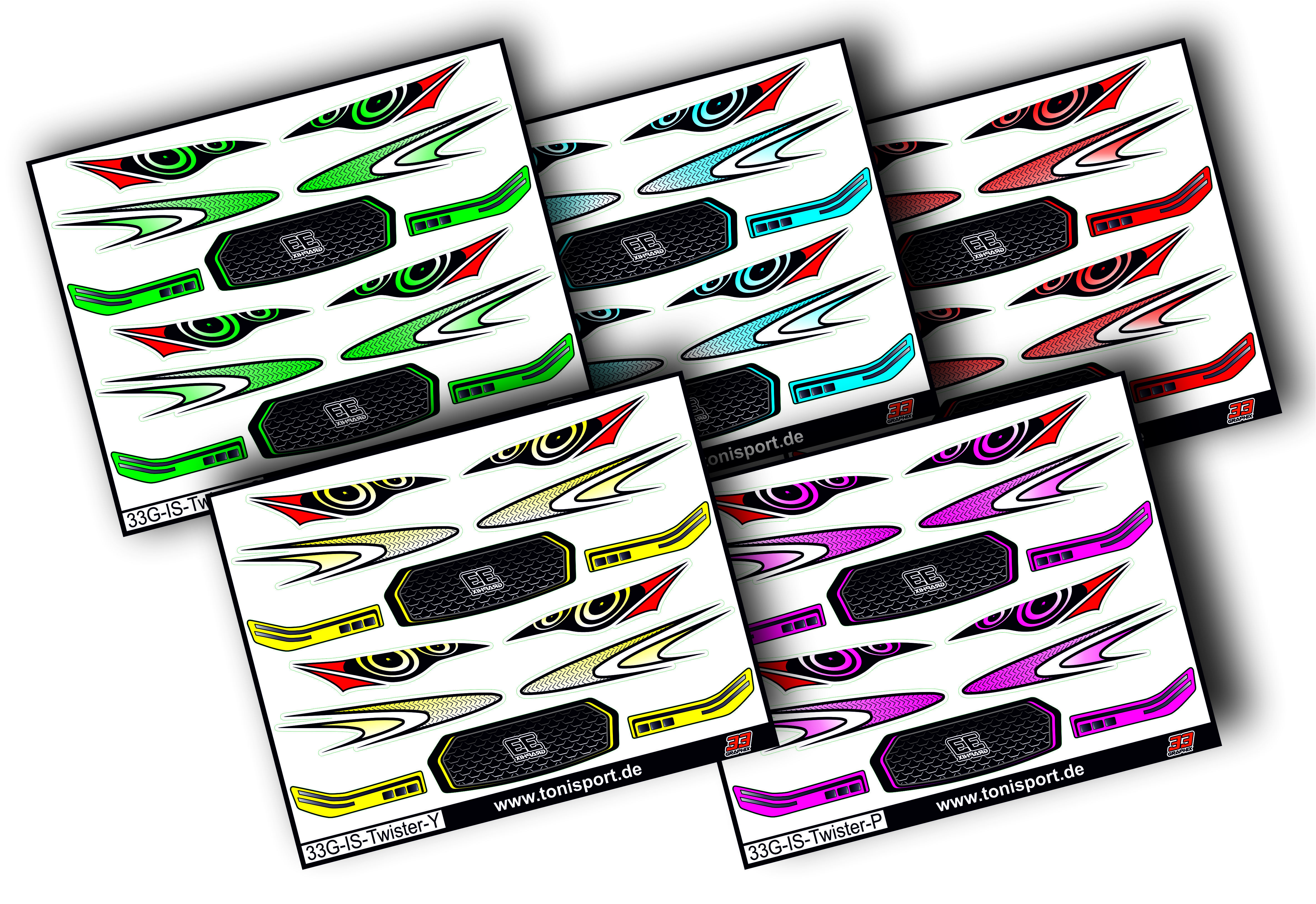 33Graphix Inside Scheinwerfer Aufkleber Xtreme Twister/Speciale