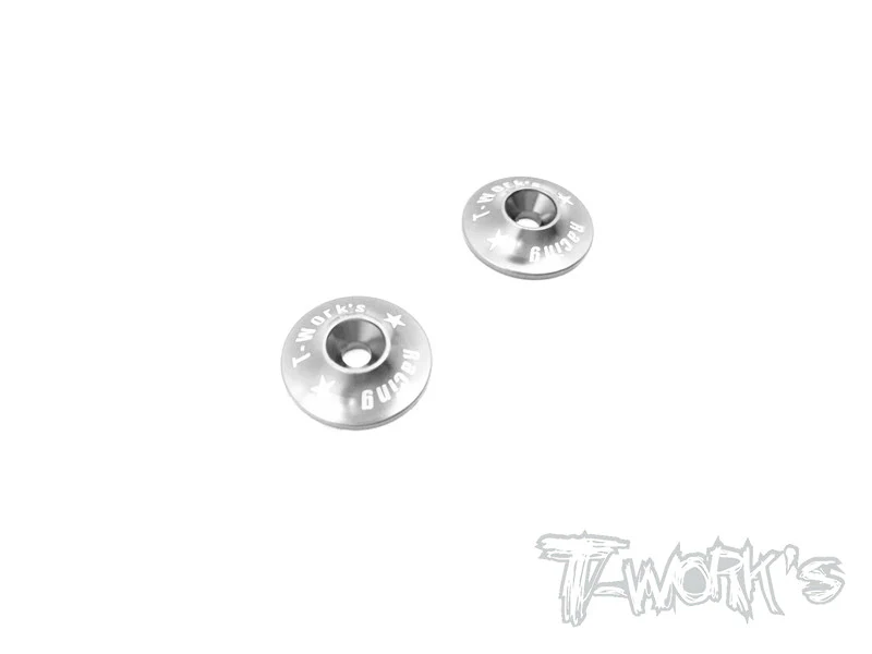 T-Work´s Aluminium Heckflügel Scheibe für 1/8 - Silber (2)