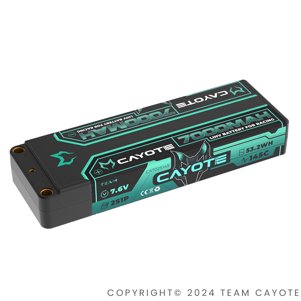 CAYOTE Racing 7000mAh 2S LiPo Battery 7,6V 145C 274g