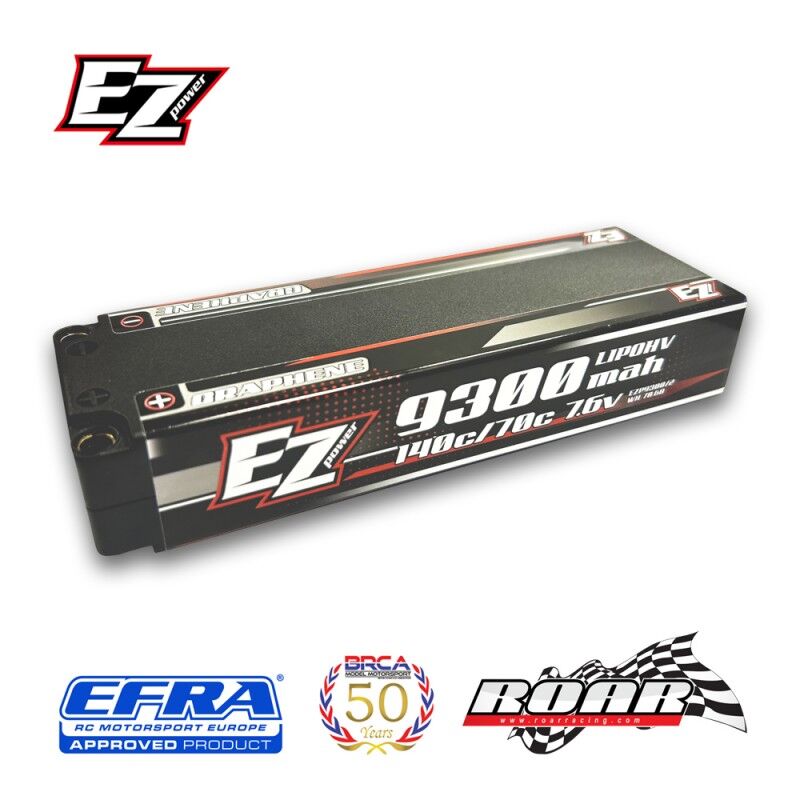 EZ Power HV Graphene LiPo Akku 9300mAh 7,6V 1 40/70C, 5mm - 325g