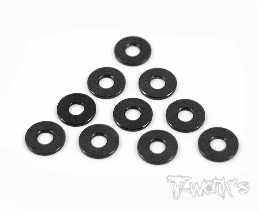 T-Work´s Aluminium Unterlegscheiben 3 x 7,8 x 0,75m - Schwarz (10)