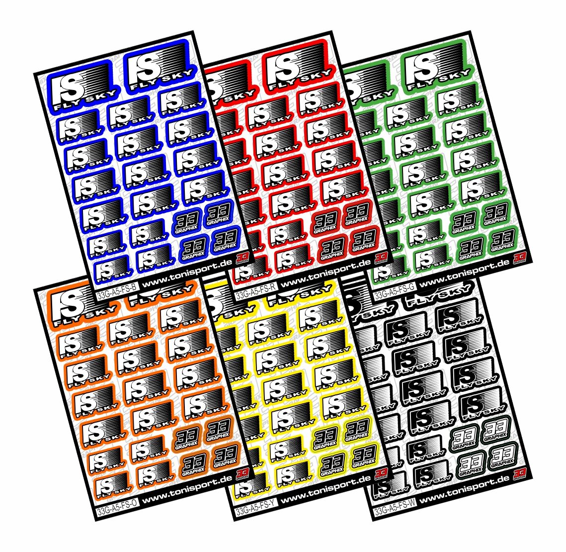 Flysky Sticker Sheet by 33Graphix DIN A5