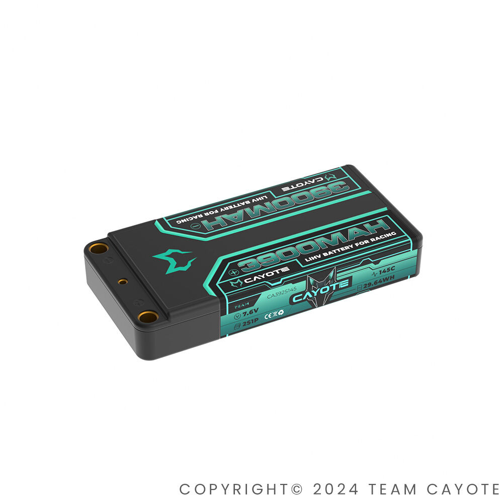 CAYOTE Racing 3900mAh 2S Shorty LiPo Battery 7,6V 145C 142g