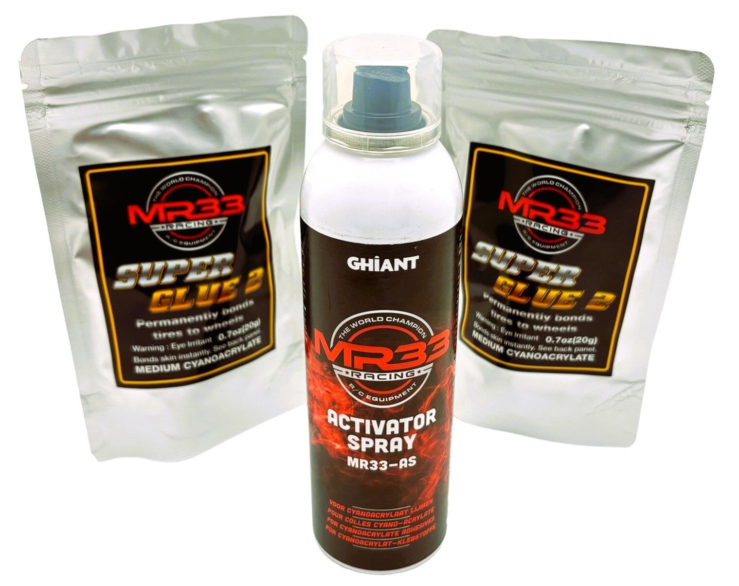 MR33 Super Glue Sekundenkleber und Aktivator Set (2+1)