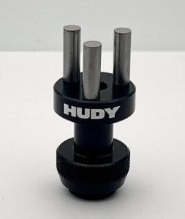 HUDY Aluminium 3-Pin Felgen Adapter Vorne/Hinten 1:12 Pan Car
