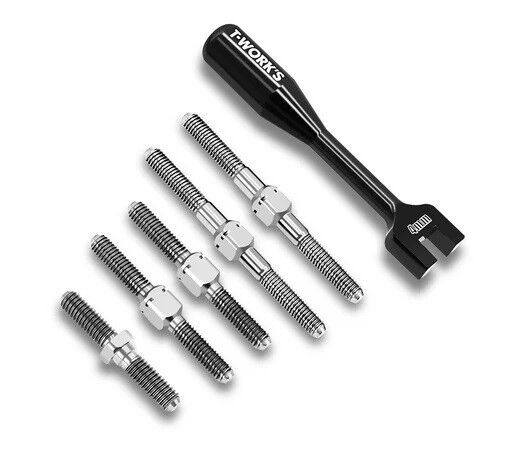T-Work`s 64 Titan Spurstangen Set für Yokomo MS1.0 (5)