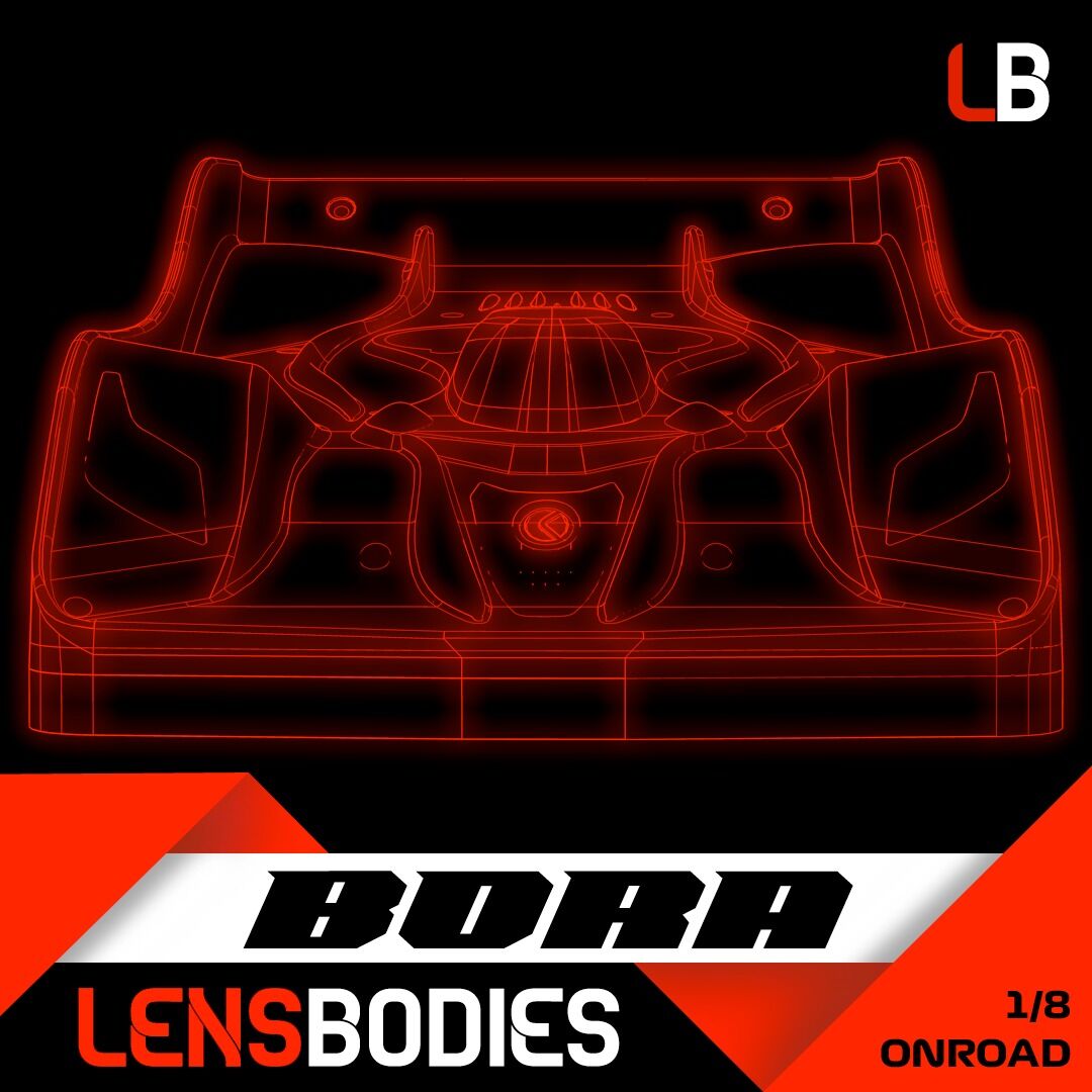 Lens Bodies Bora 1:8 Nitro Onroad Karosserie (unlackiert) - Ultra Light