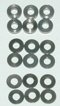 Schumacher Aluminium Unterlegscheiben M3x7mm 0,5/1,0/2,0mm (18)