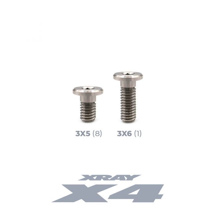 OfficinaRC Titanium UFS Topdeck Screw Kit for Xray X4
