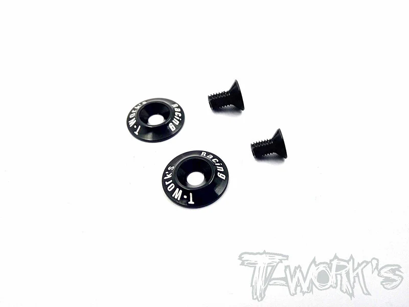 T-Work´s Aluminium Heckflügel Scheibe für 1/10 - Schwarz (2)