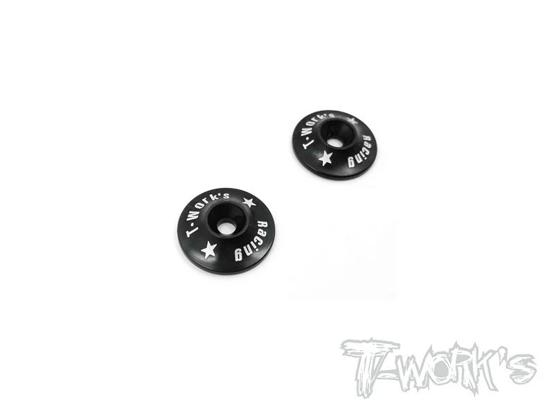 T-Work´s Aluminium Heckflügel Scheibe für 1/8 - Schwarz (2)